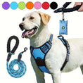 Load image into Gallery viewer, 3pcs Adjustable Soft Escape-Proof Dog Harness Set with Leash, Poop Bag Dispenser
