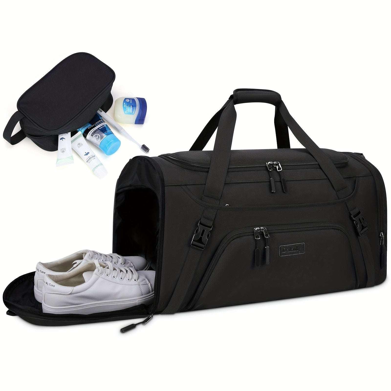 40L Travel Duffle Bag Waterproof, Weekender with Shoe Compartment and Toiletry Bag