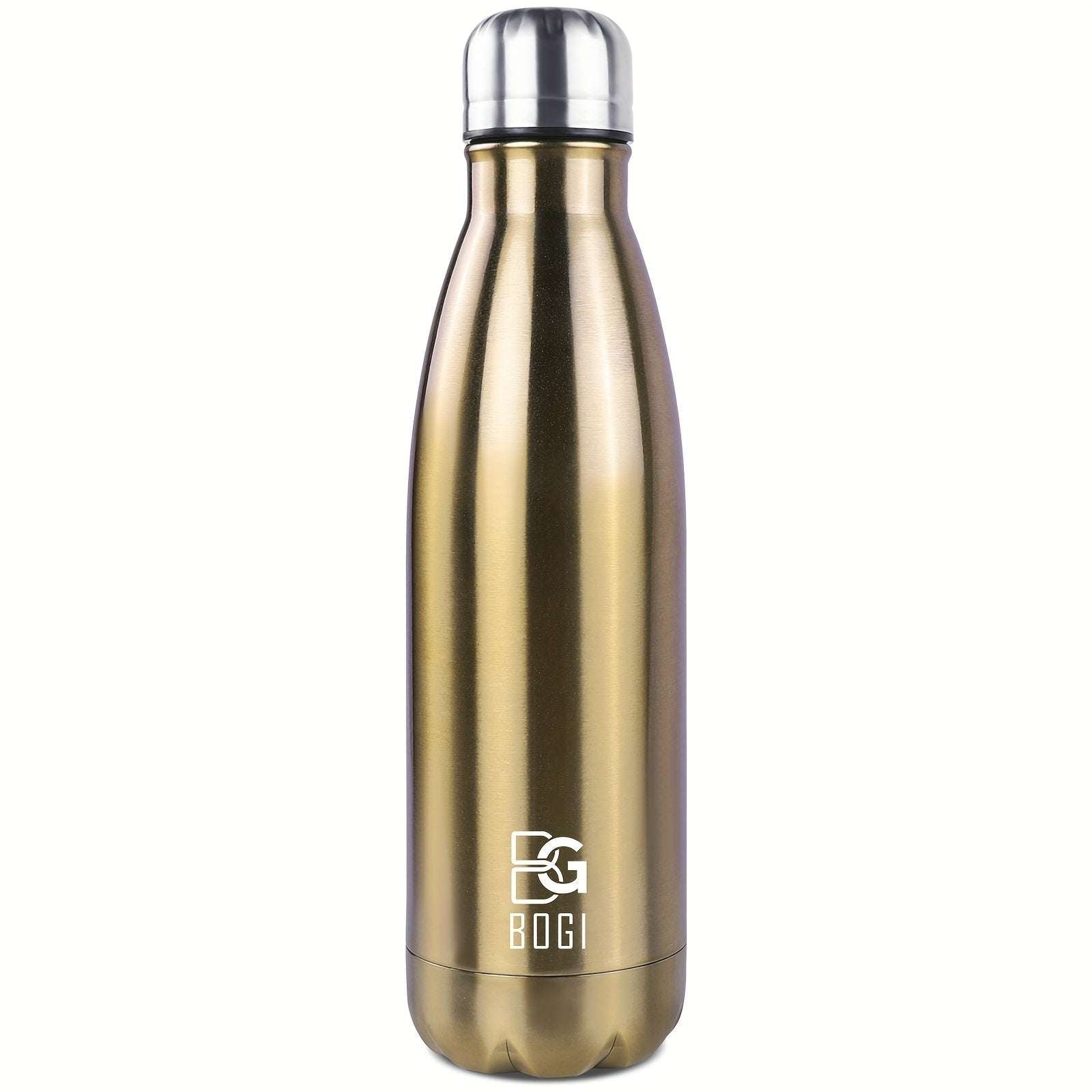 BOGI 17oz Insulated Water Bottle Double Wall Vacuum Stainless Steel Water Bottles, Leak Proof Metal Sports Water Bottle