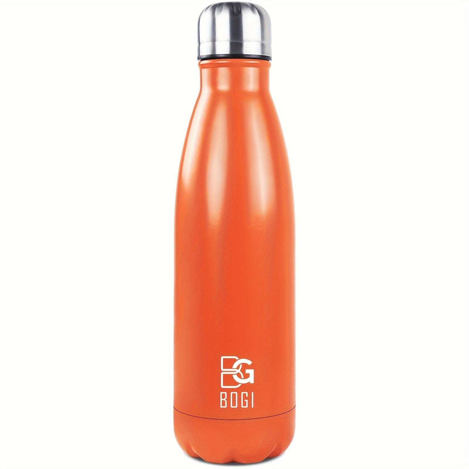 BOGI 17oz Insulated Water Bottle Double Wall Vacuum Stainless Steel Water Bottles, Leak Proof Metal Sports Water Bottle