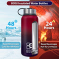 Load image into Gallery viewer, BOGI 32/40oz Insulated Water Bottle, 2 Pack Double Wall Vacuum Stainless Steel Water Bottle With Straw And 3 Lids
