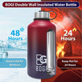 Load image into Gallery viewer, BOGI 64oz Water Bottle Stainless Steel, 2l Water Bottle With Straw Double Wall Vacuum Insulated Water Bottles With 3 Lids
