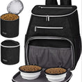 Load image into Gallery viewer, Dog Travel Bag Backpack - Airline Approved, 2 Silicone Collapsible Bowls, 2 Food Baskets
