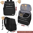 Load image into Gallery viewer, Dog Travel Bag Backpack - Airline Approved, 2 Silicone Collapsible Bowls, 2 Food Baskets
