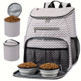 Load image into Gallery viewer, Dog Travel Bag Backpack - Airline Approved, 2 Silicone Collapsible Bowls, 2 Food Baskets
