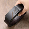 Load image into Gallery viewer, BISON DENIME Genuine Leather Belt Men Black Automatic Buckle
