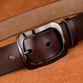 Load image into Gallery viewer, VATLTY 3.2cm Genuine Leather Belt for Women Natural Cowhide Metal Buckle
