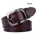 Load image into Gallery viewer, VATLTY 3.2cm Genuine Leather Belt for Women Natural Cowhide Metal Buckle
