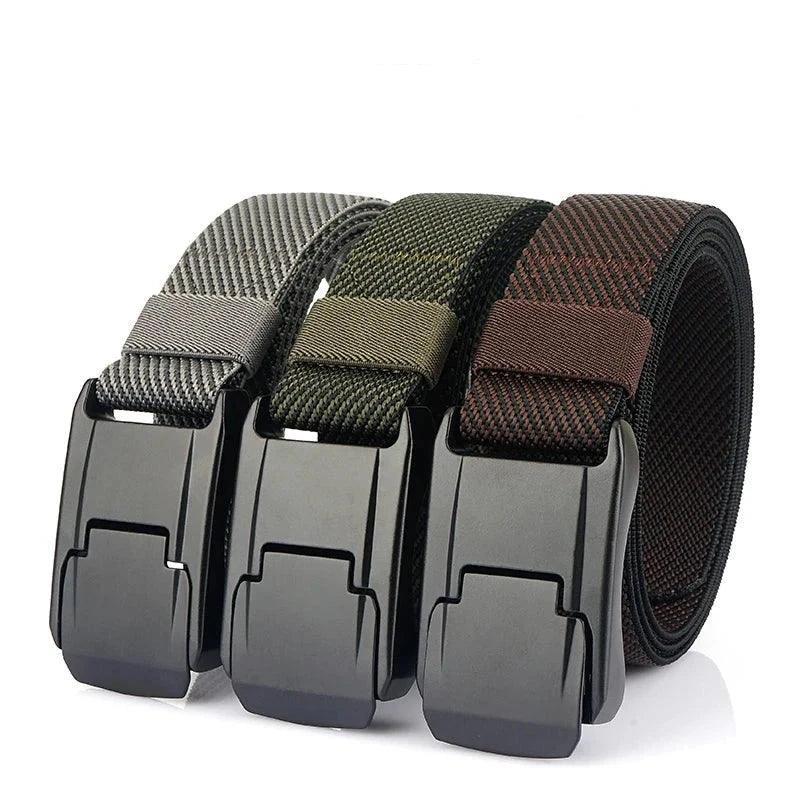 VATLTY New Stretch Belt for Men Hard Alloy Quick Release Buckle Strong Real Nylon