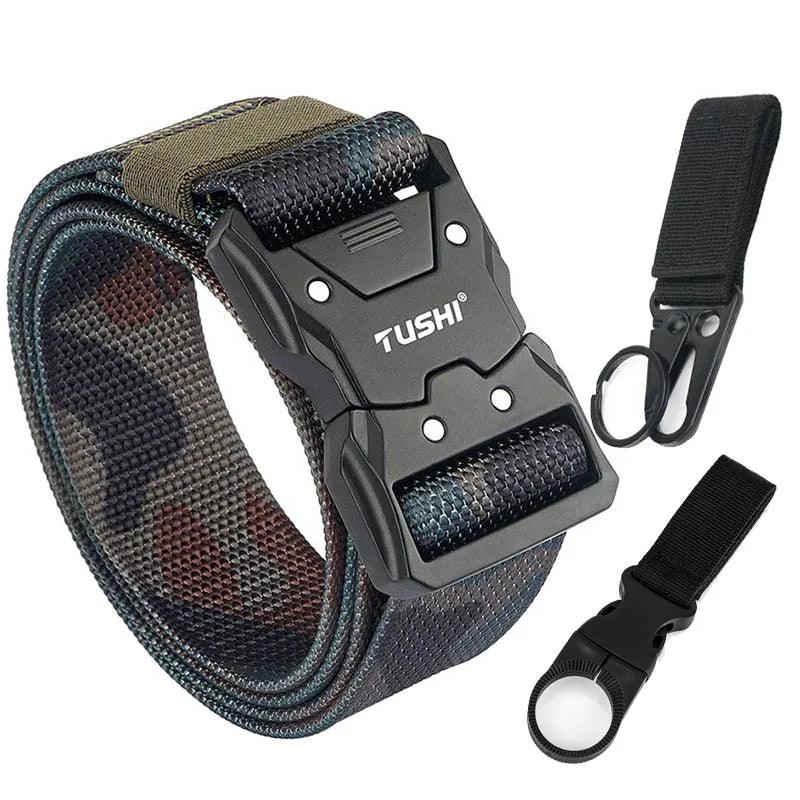 VATLTY Quick-drying Tactical Belt Men Hard Alloy Quick Release Buckle 1200D Soft Nylon