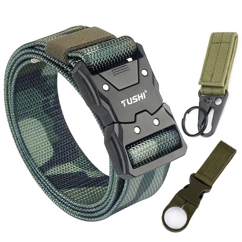 VATLTY Quick-drying Tactical Belt Men Hard Alloy Quick Release Buckle 1200D Soft Nylon