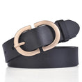 Load image into Gallery viewer, VATLTY Official Authentic Woman's Leather Belt Golden Alloy Buckle
