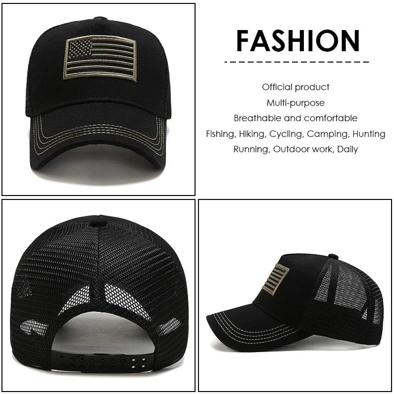 VATLTY Mesh Cap for Men High Quality Cotton Tactical Outdoor Caps Summer