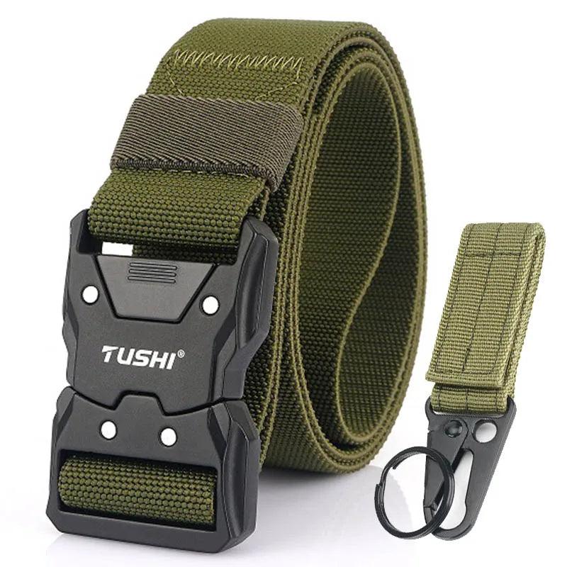 VATLTY New Unisex Elastic Belt Hard Metal Buckle / Military Tactical Belt Casual Waistband