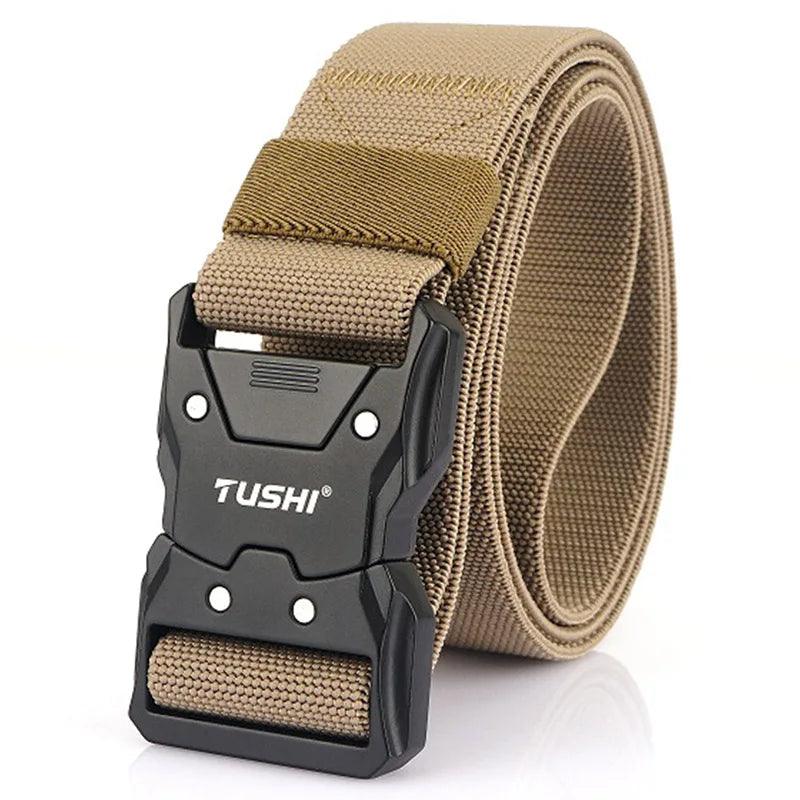 VATLTY New Unisex Elastic Belt Hard Metal Buckle / Military Tactical Belt Casual Waistband