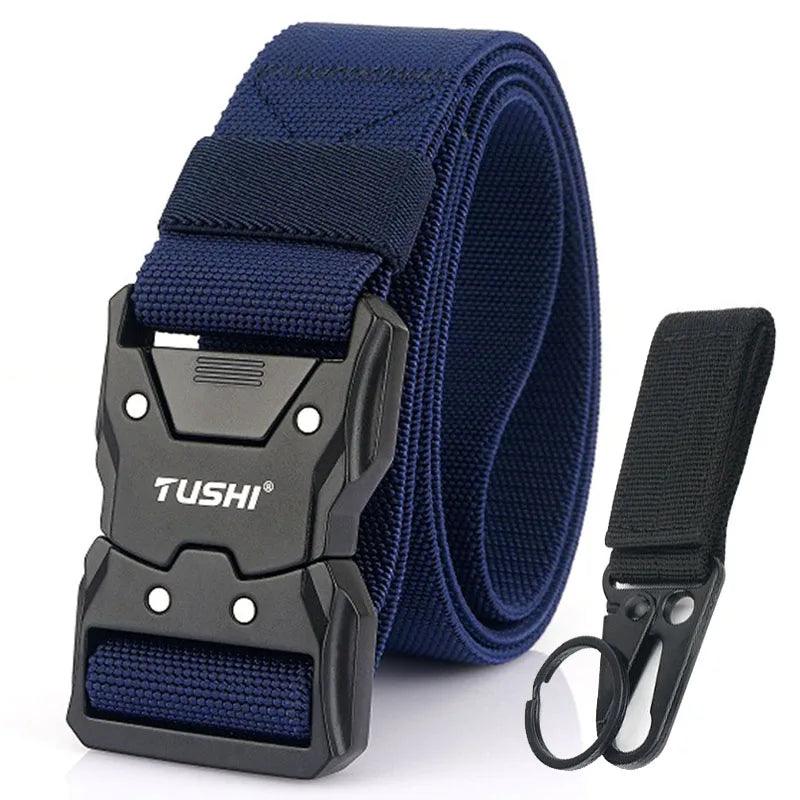 VATLTY New Unisex Elastic Belt Hard Metal Buckle / Military Tactical Belt Casual Waistband