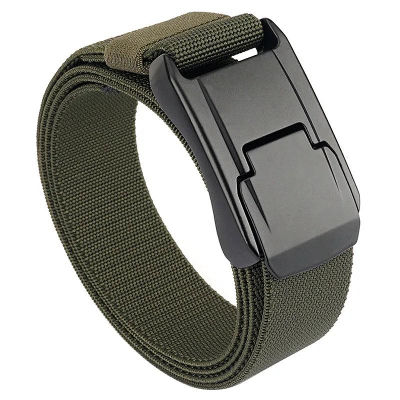 VATLTY New Stretch Belt for Men Hard Alloy Quick Release Buckle Strong Real Nylon