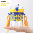 Load image into Gallery viewer, New Kid Water Bottle With Straw Portable Leakproof Shoulder Strap School Sports Drinking Water Cup Boy Girl Bottle With BPA Free
