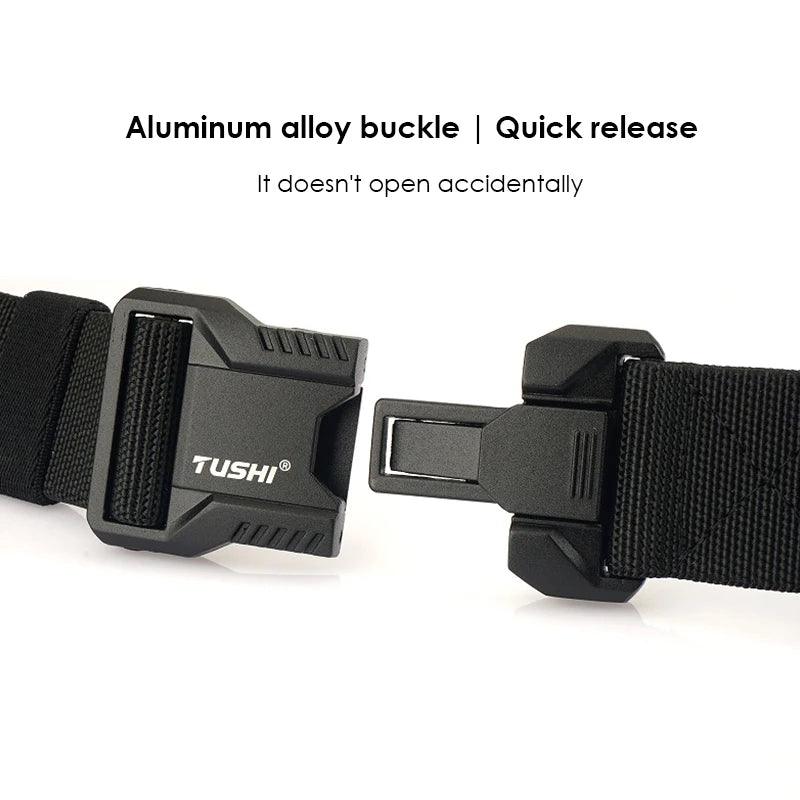 VATLTY New Tactical Outdoor Belt for Men and Women Aluminum Alloy Buckle