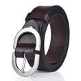 Load image into Gallery viewer, VATLTY Women's Leather Belt 2.8cm Natural Cowhide Silver Alloy Buckle
