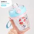 Load image into Gallery viewer, New Kid Water Bottle With Straw Portable Leakproof Shoulder Strap School Sports Drinking Water Cup Boy Girl Bottle With BPA Free
