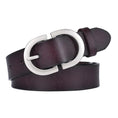 Load image into Gallery viewer, VATLTY Women's Leather Belt 2.8cm Natural Cowhide Silver Alloy Buckle
