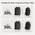 Load image into Gallery viewer, BAGSMART Suitcase Travel Backpack for Easyjet Cabin Bag Airback Men's Backpacks Expendable Waterproof Laptop Backpack Rucksack
