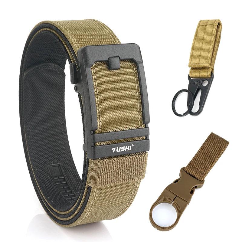 VATLTY New Tactical Pistol Airsoft Belt for Men Metal Automatic Buckle