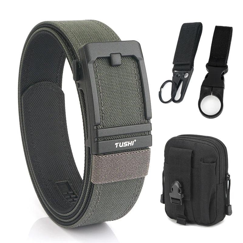 VATLTY New Tactical Pistol Airsoft Belt for Men Metal Automatic Buckle