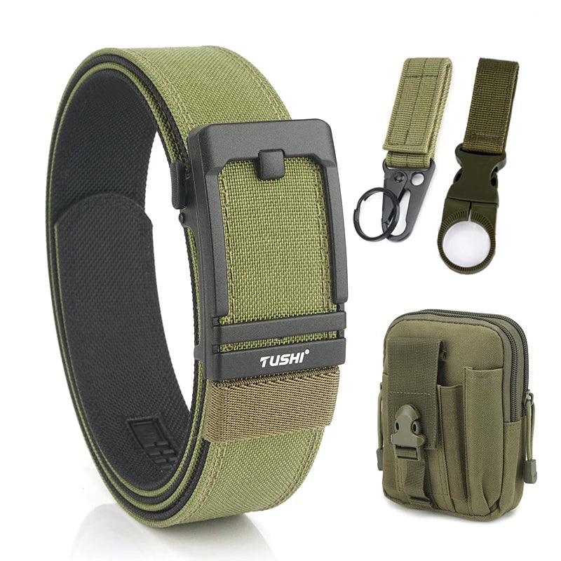 VATLTY New Tactical Pistol Airsoft Belt for Men Metal Automatic Buckle