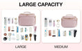 Load image into Gallery viewer, BAGSMART Women's Cosmetic Bag Large Capacity Travel Toiletry Bag With Handle Waterproof Storage Makeup Organizer Cases
