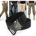 Load image into Gallery viewer, Men's Elastic Belt Alloy Buckle Quick Release Carbon Texture
