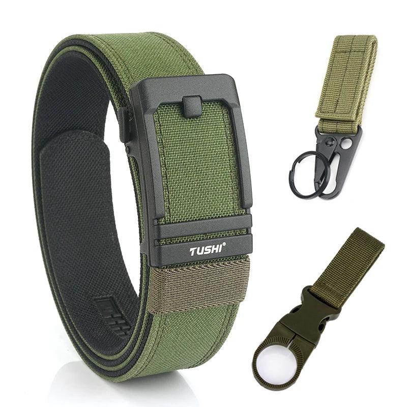 VATLTY New Tactical Pistol Airsoft Belt for Men Metal Automatic Buckle