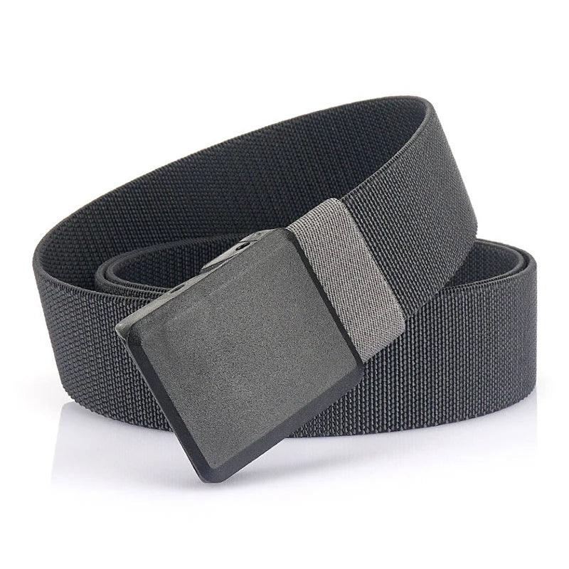 Metal Free Men's Elastic Belt Quick Release Nylon Buckle