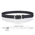 Load image into Gallery viewer, VATLTY Women's Leather Belt 2.8cm Natural Cowhide Silver Alloy Buckle
