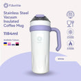 Load image into Gallery viewer, FEIJIAN Tumbler 40oz Insulated Thermal Coffee Cup with Handle Straw Lid Stainless Steel
