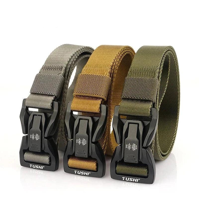 VATLTY New 2.5cm Techwear Hip Hop Nylon Belt Alloy Quick Release Buckle