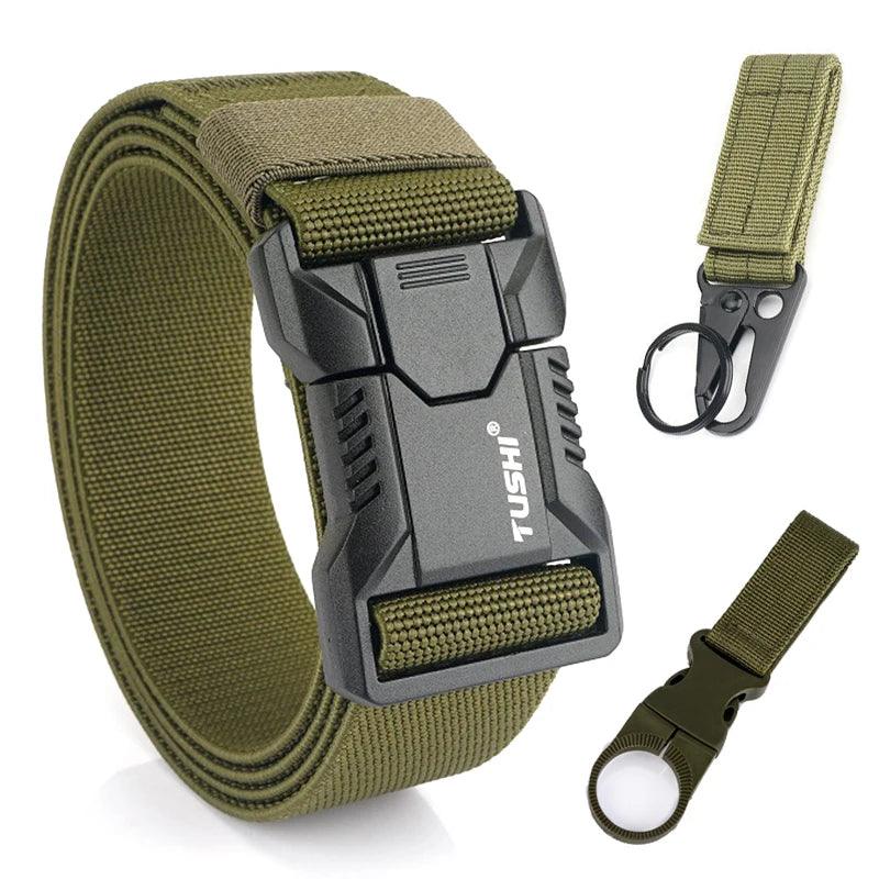 VATLTY New Tactical Outdoor Belt for Men and Women Aluminum Alloy Buckle