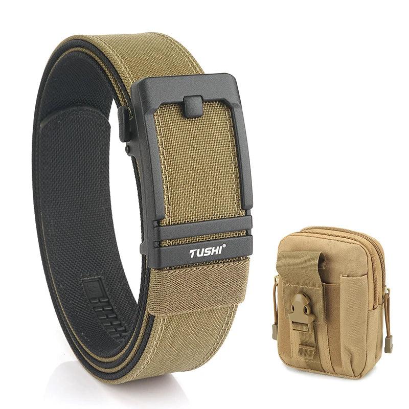 VATLTY New Tactical Pistol Airsoft Belt for Men Metal Automatic Buckle