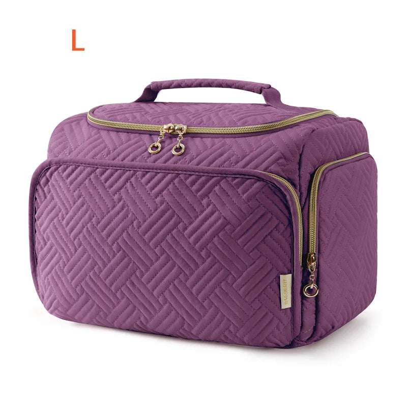 BAGSMART Women's Cosmetic Bag Large Capacity Travel Toiletry Bag With Handle Waterproof Storage Makeup Organizer Cases - Axland 