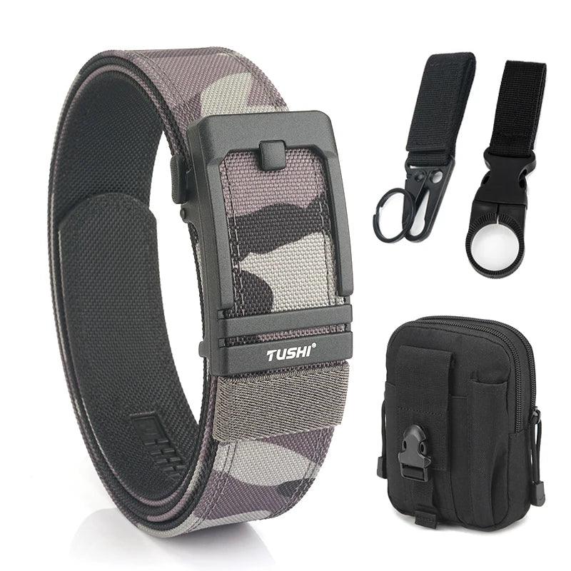 VATLTY New Tactical Pistol Airsoft Belt for Men Metal Automatic Buckle