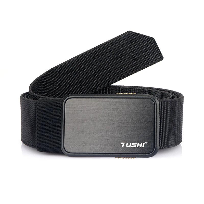 VATLTY 35mm Men's Elastic Belt Zinc Alloy Quick Release Buckle