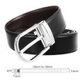 Load image into Gallery viewer, VATLTY New Men's Reversible Brown Genuine Leather Trousers Belt
