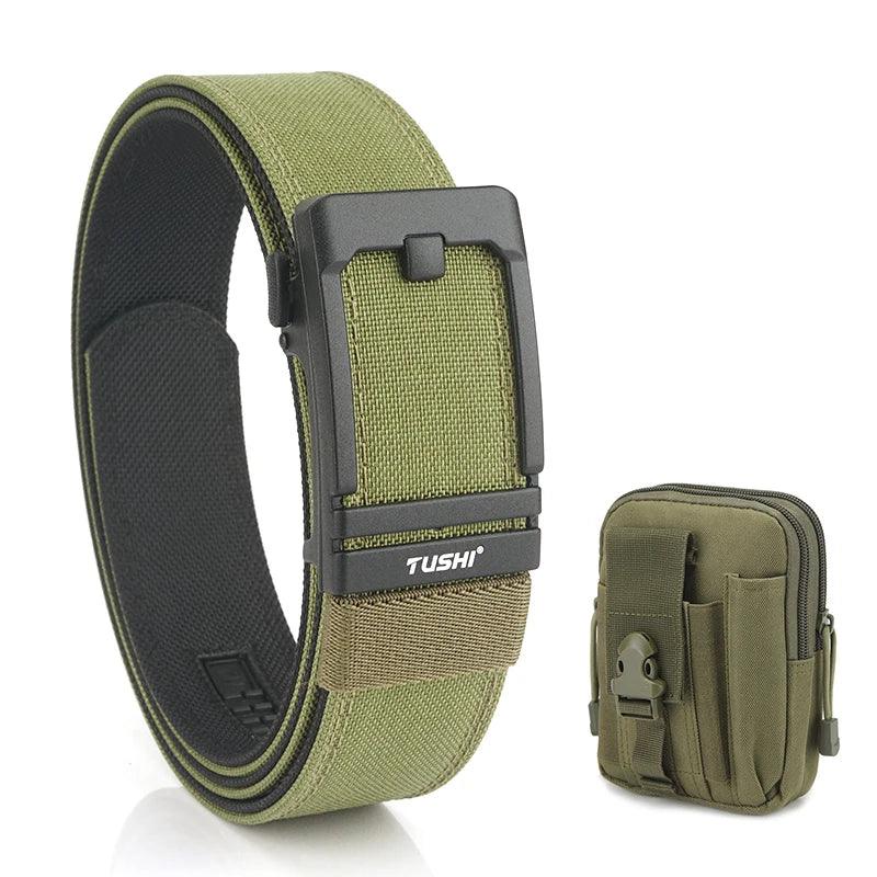 VATLTY New Tactical Pistol Airsoft Belt for Men Metal Automatic Buckle