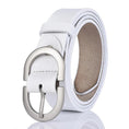 Load image into Gallery viewer, VATLTY Women's Leather Belt 2.8cm Natural Cowhide Silver Alloy Buckle
