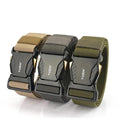 Load image into Gallery viewer, Men's Elastic Belt Alloy Buckle Quick Release Carbon Texture
