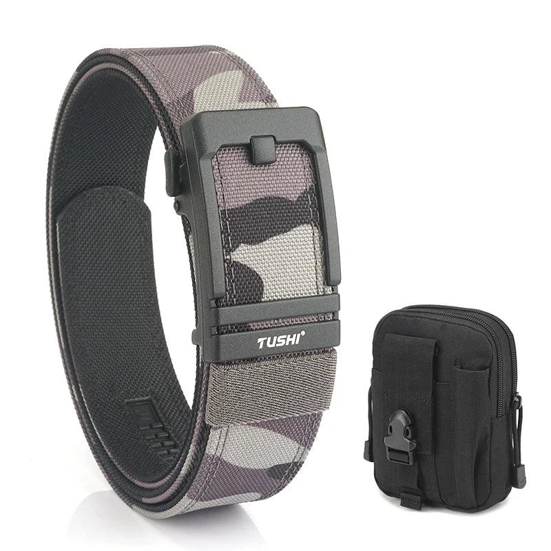 VATLTY New Tactical Pistol Airsoft Belt for Men Metal Automatic Buckle