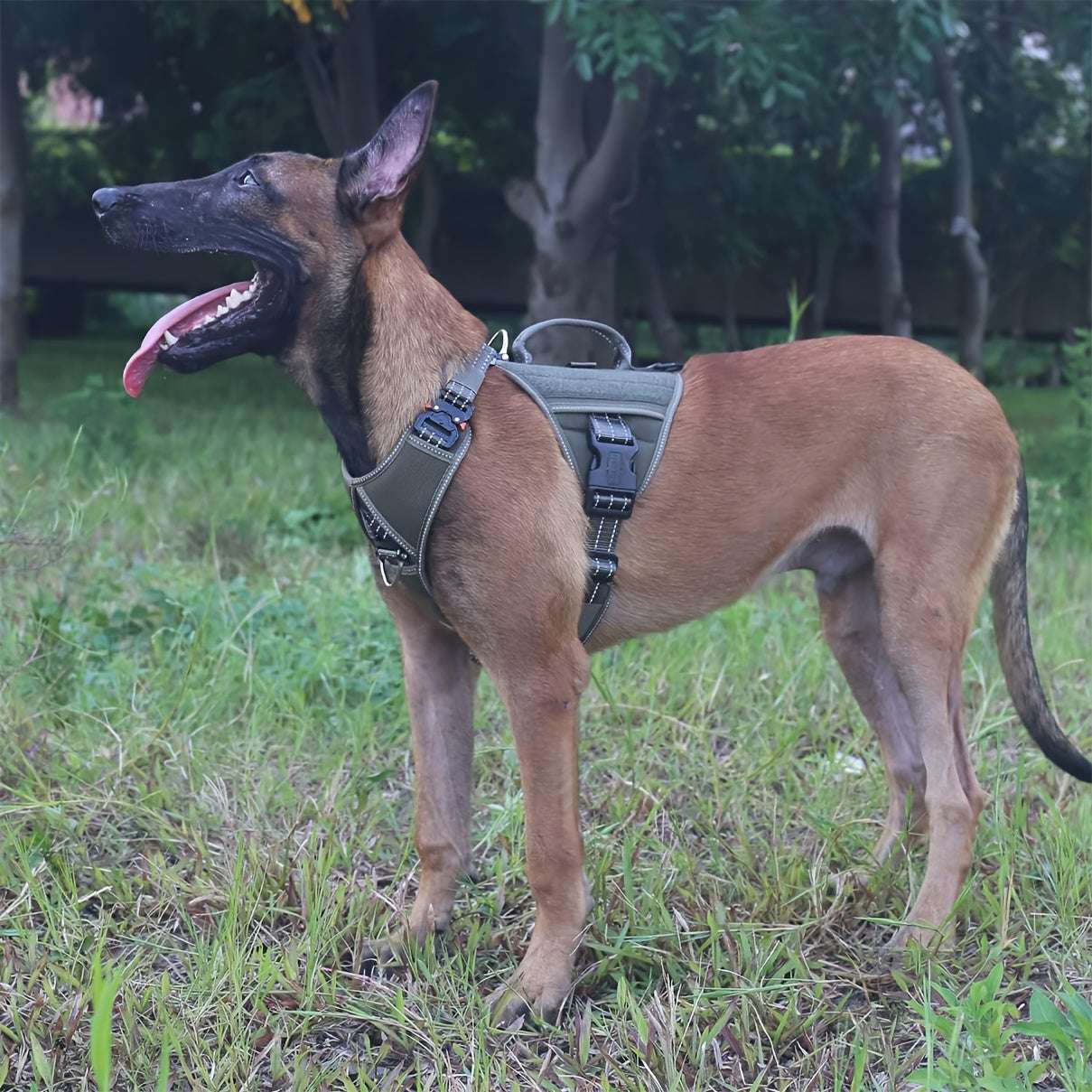 Tactical Dog Harness with Handle Quick-Moving Reflective in Training Walking K9 Vest