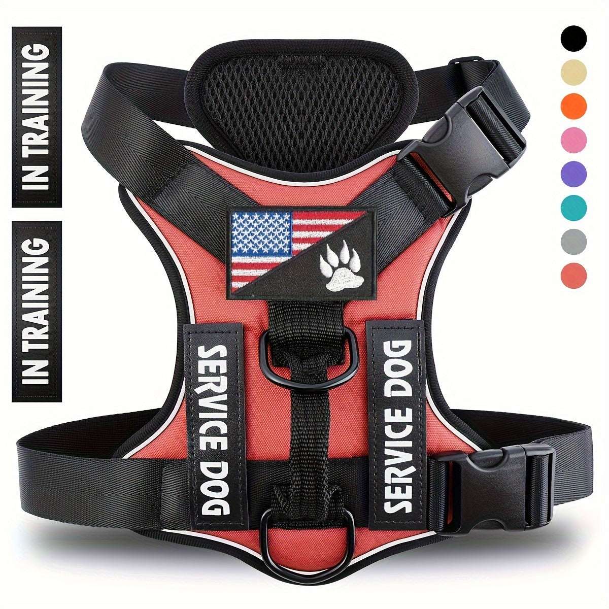 Ultimate Reflective Adjustable Dog Harness Vest - Basic Halter Harnesses for Easy Control and Safe Walking