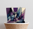 Load image into Gallery viewer, Navy-purple Large Tote bag
